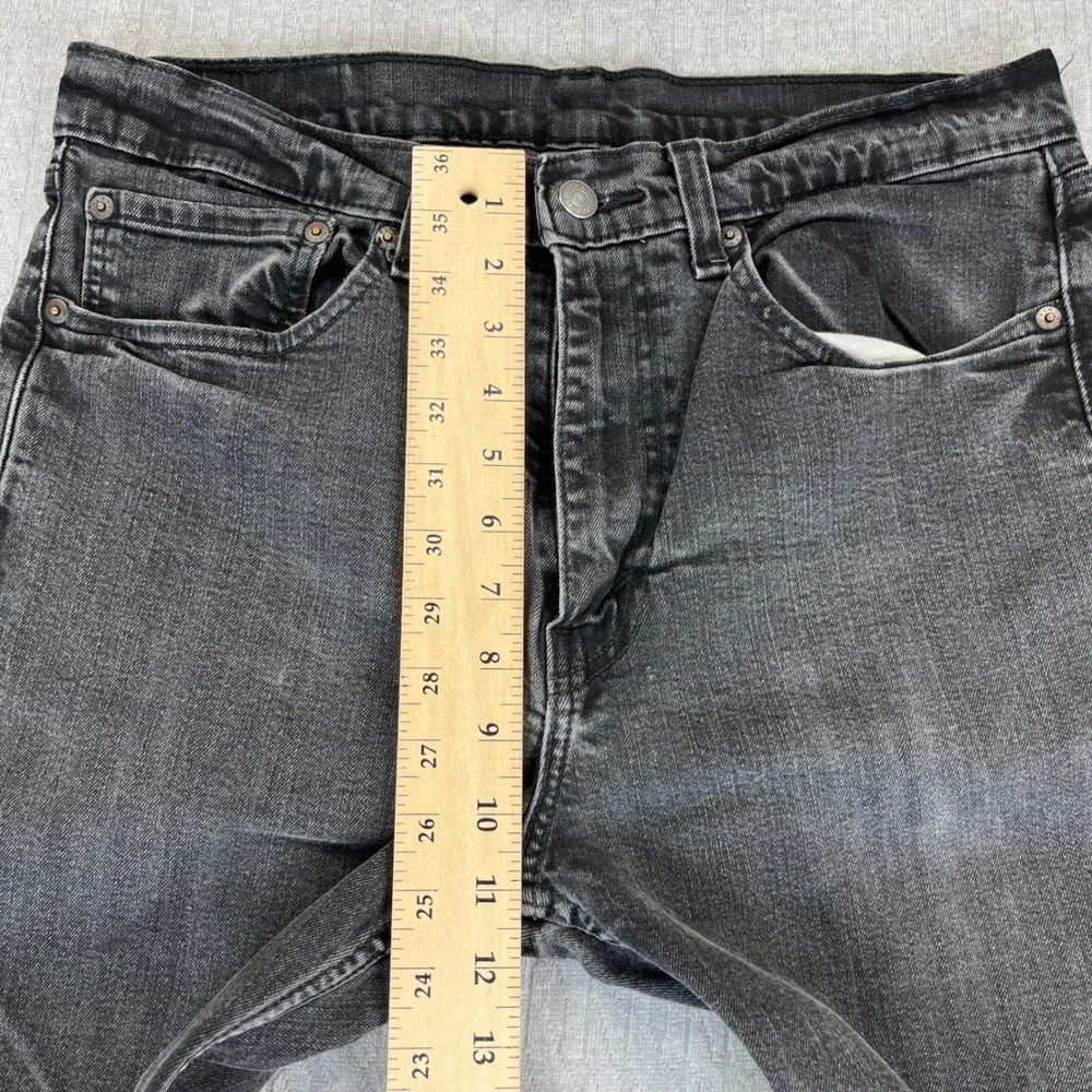 Levi 505 Regular Fit Jeans Men 34x34 Fits 32x31 Black Waterless Denim 00505-2342